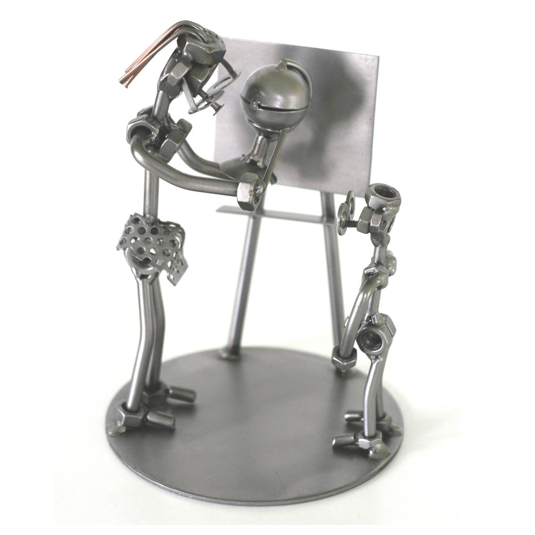 metalman24 Schraubenmännchen Lehrerin mit Schüler I Handarbeit I Geschenkidee I Metallfigur I Metall