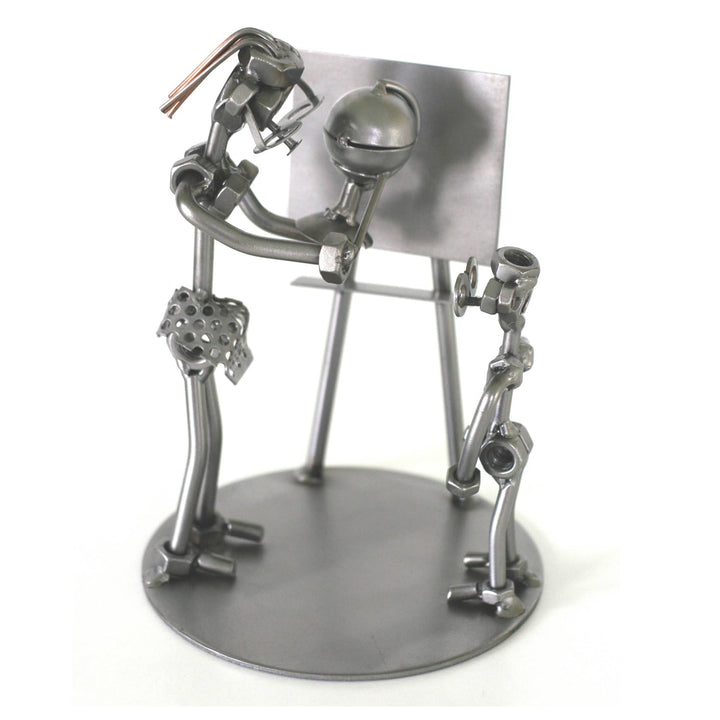 metalman24 Schraubenmännchen Lehrerin mit Schüler I Handarbeit I Geschenkidee I Metallfigur I Metall