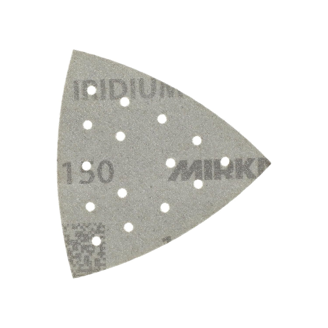 Mirka Iridium Schleifdreieck Premium-Schleifpapier 93x93x93mm 15-Loch Klett, Korn 180, 50 Stk/Zum Sc