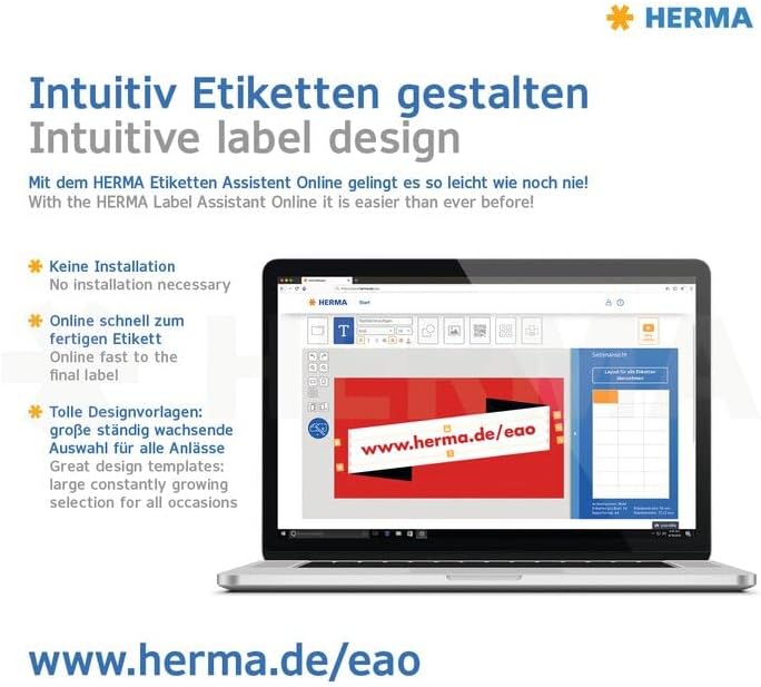 Herma 8424 Universal-Etiketten Dataprint, 70 x 37,1 mm, weiss