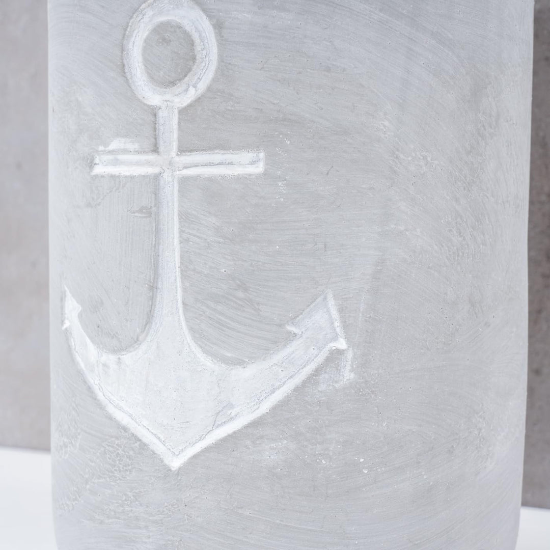 Weinkühler Beton Grau H22cm Flaschenkühler Sektkühler Anker Maritim Tischdeko Tischdeko Variante 1,