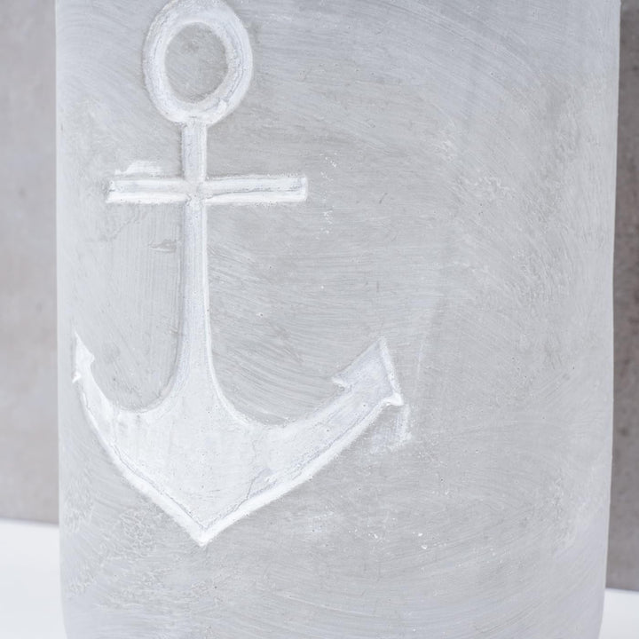 Weinkühler Beton Grau H22cm Flaschenkühler Sektkühler Anker Maritim Tischdeko Tischdeko Variante 1,