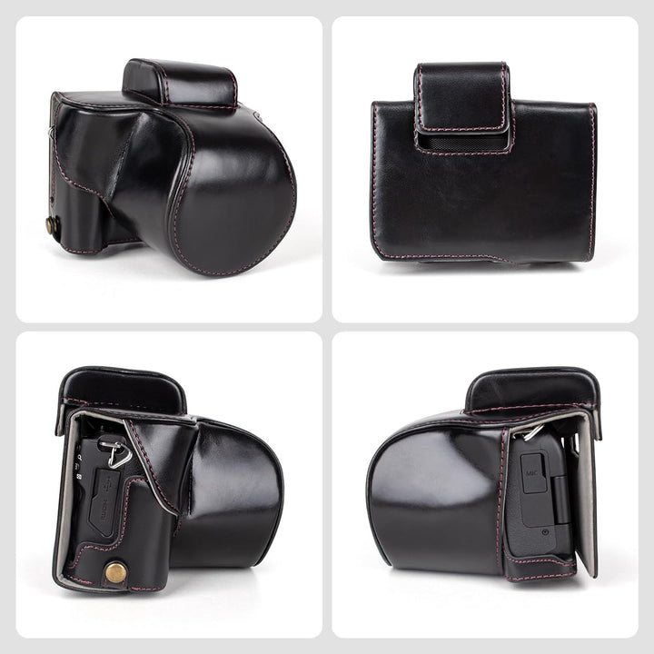 MUZIRI KINOKOO EOS R50 Schutzhülle, Retro-PU-Leder, Kameratasche für Canon EOS 50 DSLR Kamera – EOS