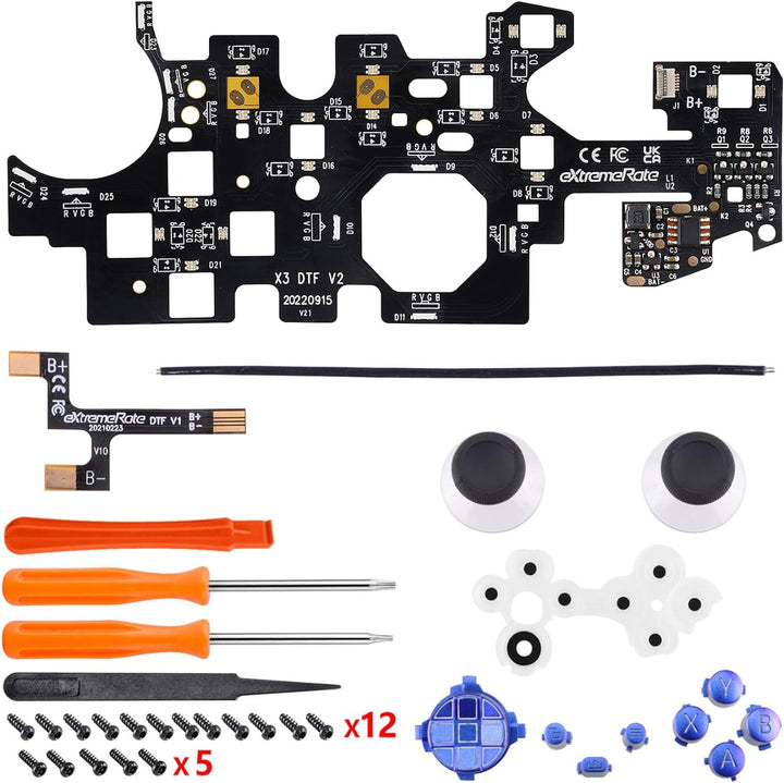 eXtremeRate Leuchttasten für Xbox Series X/S Controller, LED Tasten Knöpfe D-pad Thumbsticks ABXY-Me