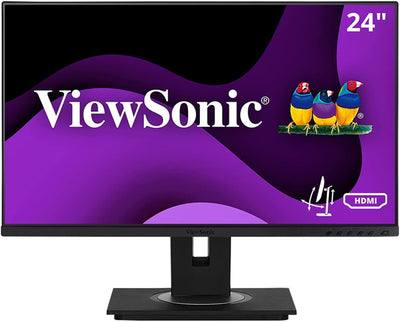 Viewsonic VG2448A-2 60,5 cm (24 Zoll) Büro Monitor (Full-HD, IPS-Panel, HDMI, DP, USB 3.0 Hub, Höhen