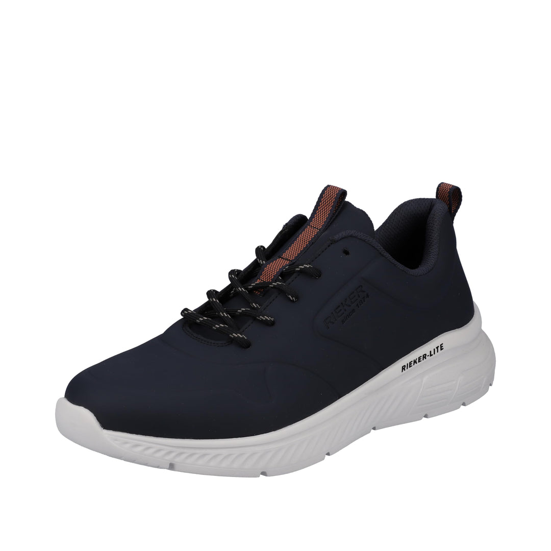 Rieker Herren B6414 Sneaker 44 EU Schmal Blau, 44 EU Schmal Blau