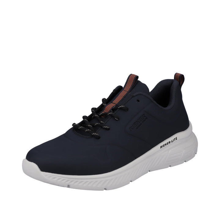 Rieker Herren B6414 Sneaker 44 EU Schmal Blau, 44 EU Schmal Blau
