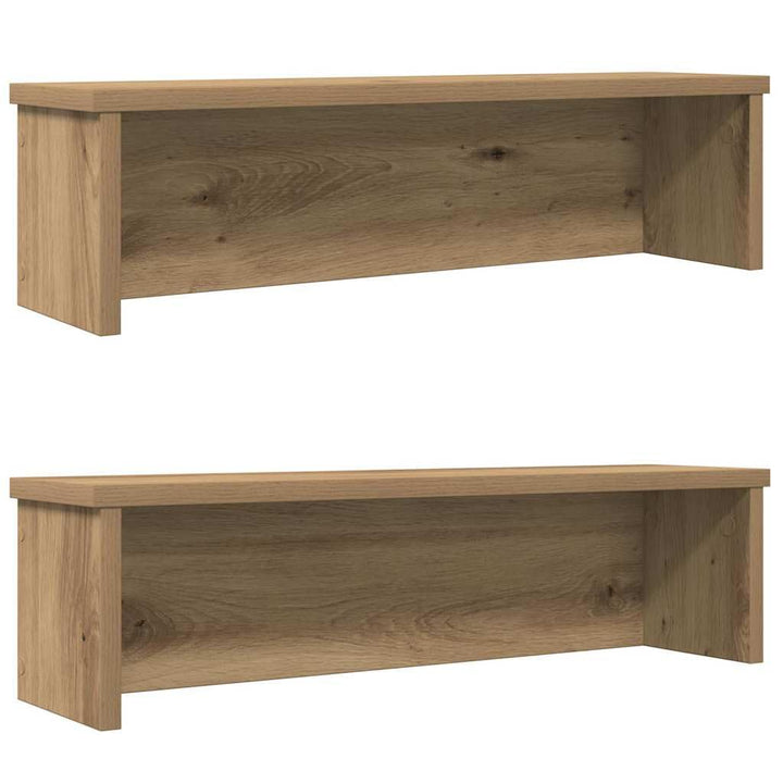 vidaXL Küchenregale Stapelbar 2 STK. Artisan-Eiche 50x15x16 cm, Küchen-Aufbewahrungsregal, Gewürzreg