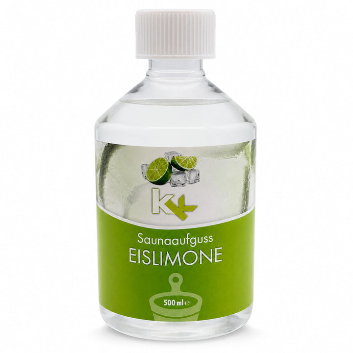 KK Sauna Aufguss Konzentrate PREMIUM - Made in Germany - Duftsorte Eislimone- 500 ml Flasche - Welln