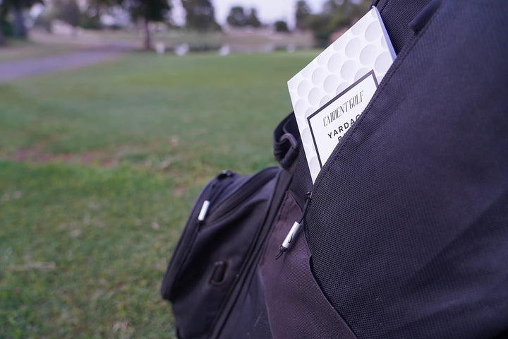 CADDENT Golf Yardage Book - Golf Journal & Log Book with Golf Club Yardage Chart - Golf Notebook Bac