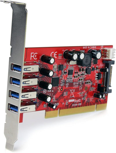 StarTech.com 4 Port USB 3.0 PCI Schnittstellenkarte - PCI SuperSpeed USB 3.0 Controller Karte - 2 x