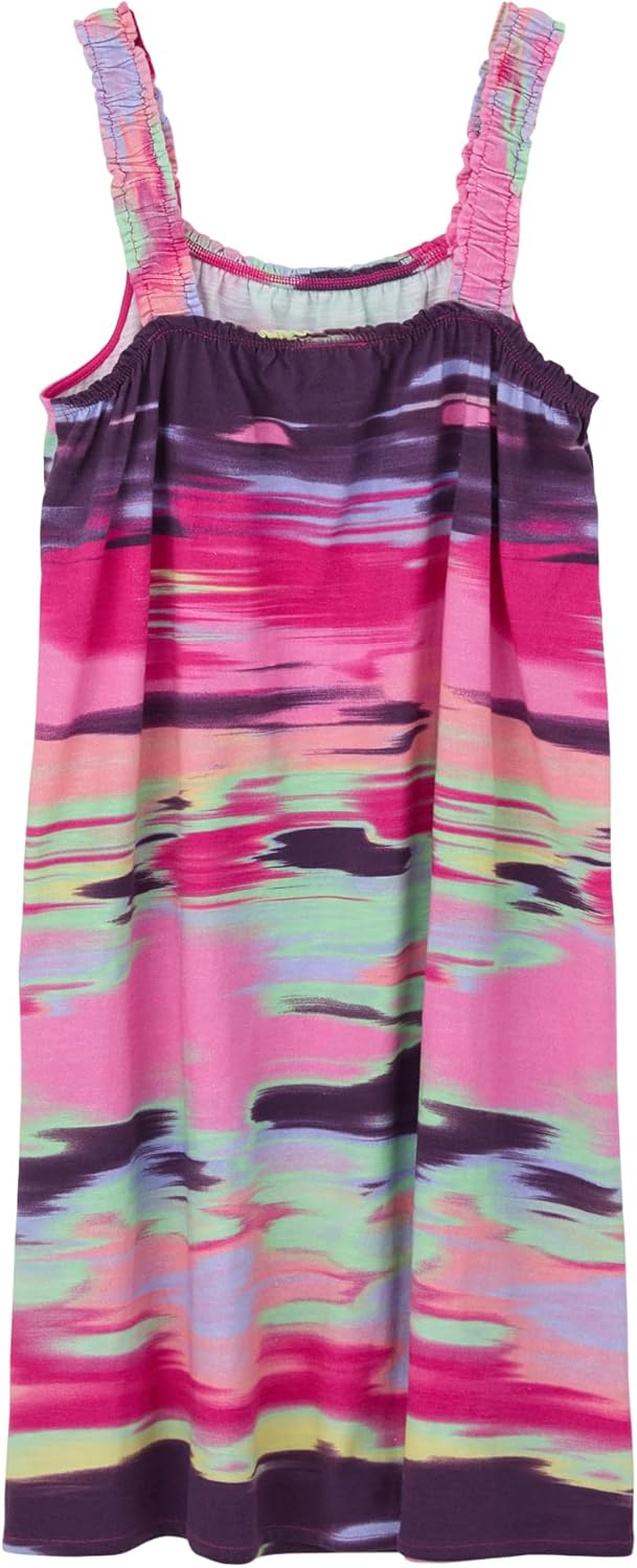 s.Oliver Mädchen Kleid mit Allover Print 146 Mehrfarbig | Pink 44a3, 146 Mehrfarbig | Pink 44a3