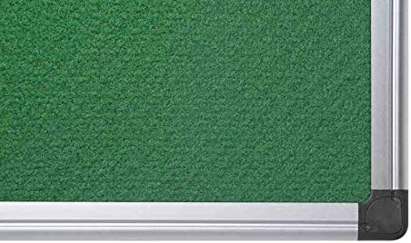 Bi-Office Filztafel Maya, Mit Aluminiumrahmen, Grüne Filzoberfläche, Zum Gebrauch Mit Pinnnadeln, Pi