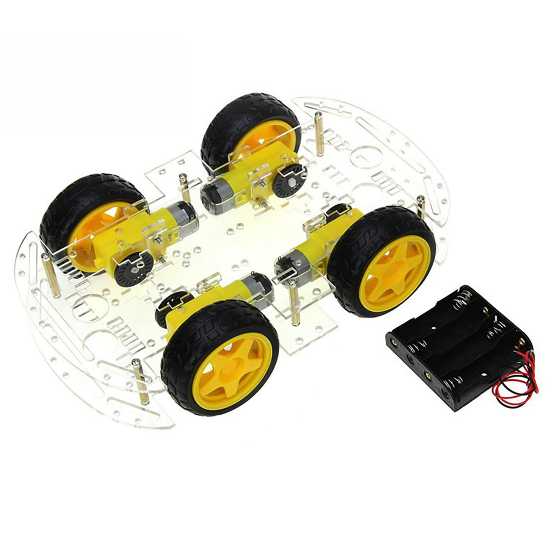 Smart Car Robot, 4WD Smart Robot Car Chassis Kit Einfache Mechanische Struktur 4 Verzögerungs-Gleich