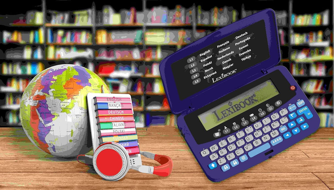 Lexibook Ubersetzer in 15 Sprachen, integrierter Euro-Konverter, Batterien, Blau, NTL1570LXB Purple