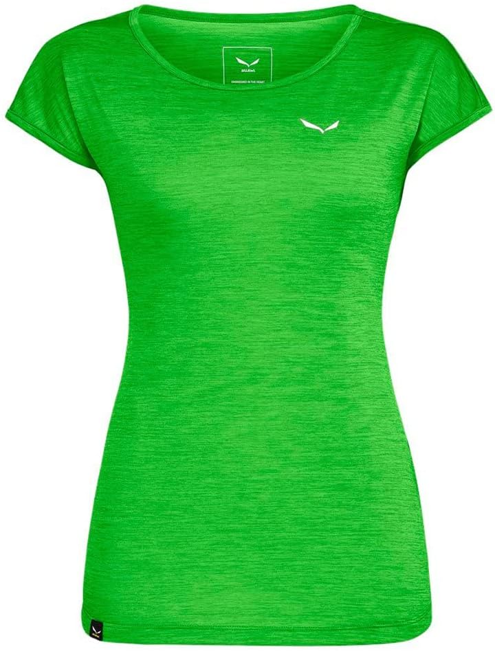 Salewa Puez Melange Dry T-Shirt Damen 46 Grün (Pale Frog Melange), 46 Gr&#xFC;n (Pale Frog Melange)