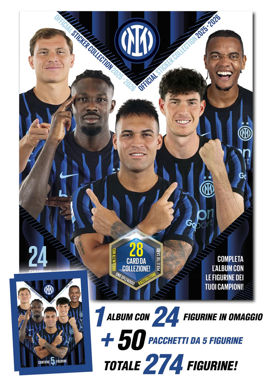 EURO PUBLISHING - Inter 2025-2026 Album + 250 Figuren - auf Italienisch