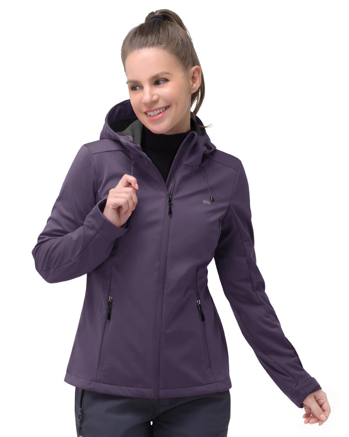 33,000ft Damen Softshelljacke Wasserdichte Winddichte Funktionsjacke Atmungsaktive Übergangsjacke Le