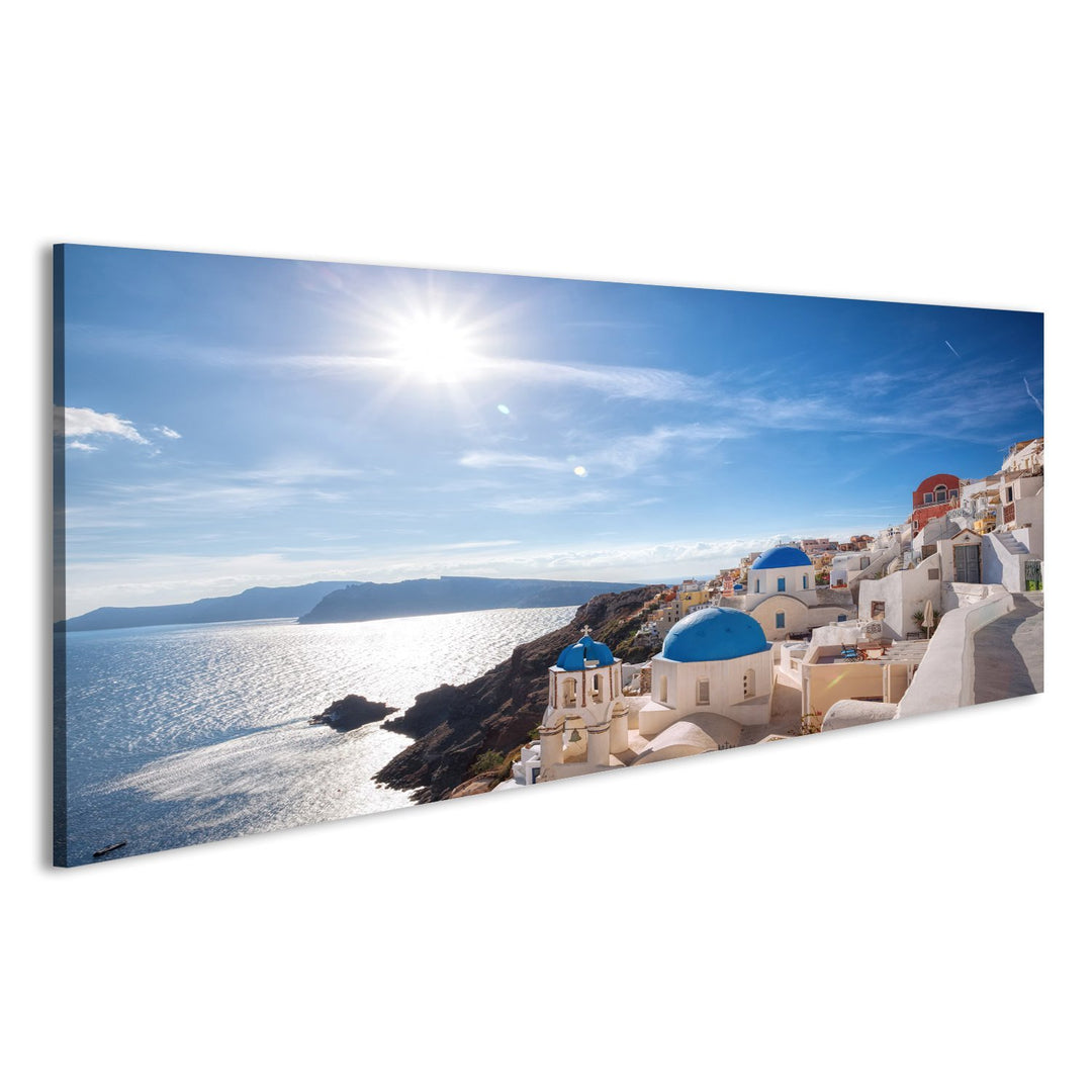 islandburner Bild Bilder auf Leinwand Oia-Dorf auf Santorini-Insel, Griechenland Wandbild, Poster, L