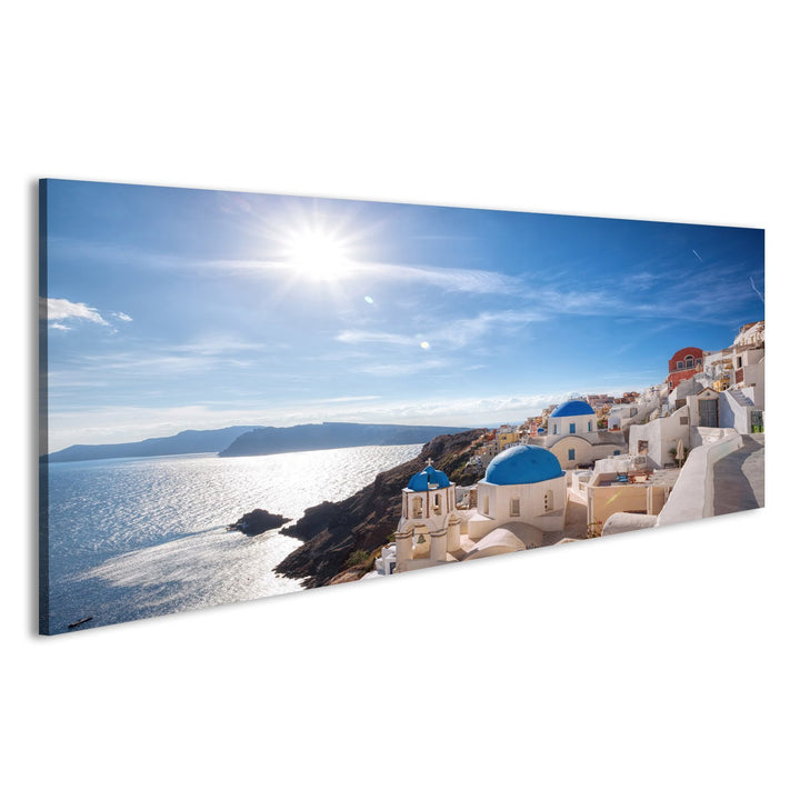 islandburner Bild Bilder auf Leinwand Oia-Dorf auf Santorini-Insel, Griechenland Wandbild, Poster, L