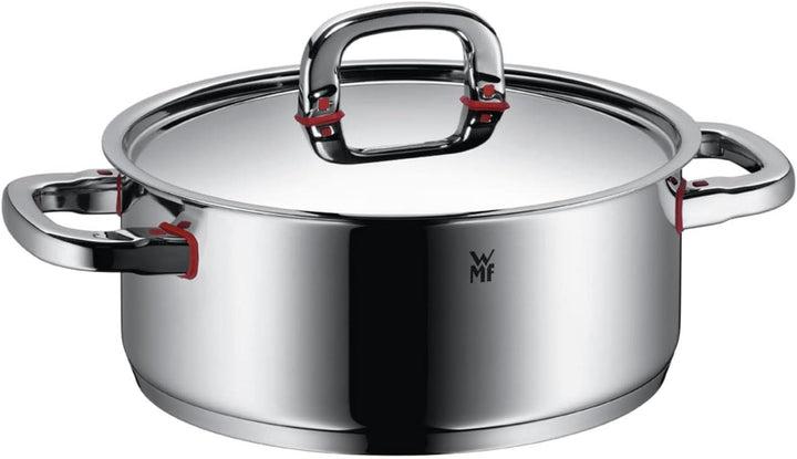 WMF Premium One Kochtopf gross 24cm, Metalldeckel mit Dampföffnung, Bratentopf Induktion 4,1l, Croma