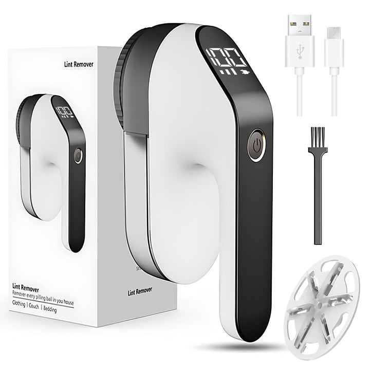 Ektrischer Fusselentferner 2000mAh, Tragbarer USB-C Wiederaufladbarer Fusselrasierer mit LED-Anzeige