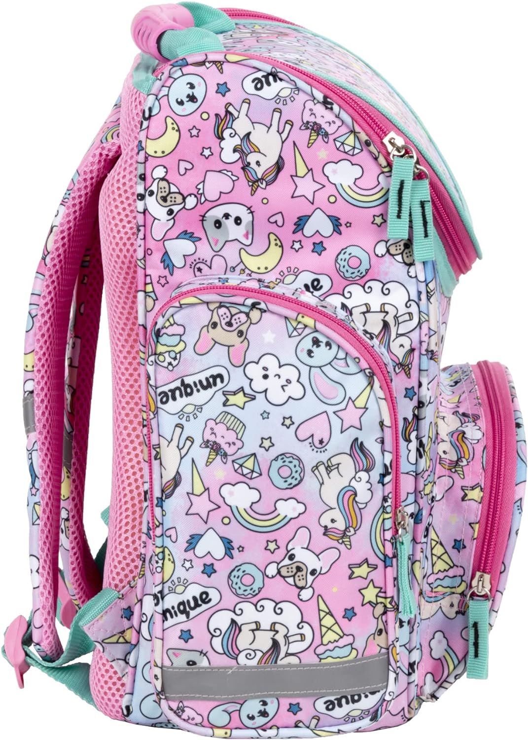 Goldkids Ranzen rosa Tornister Schulranzen mit Tier Motiv für Mädchen ab der 1. Klasse Grundschule i