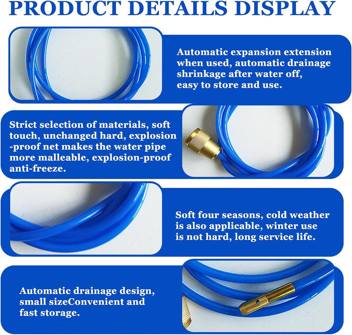 Rohrreinigungsgerät Power Clean, 2m Hochdruck Rohrreiniger, Abflussreiniger Schlauch, Rohrreinigungs