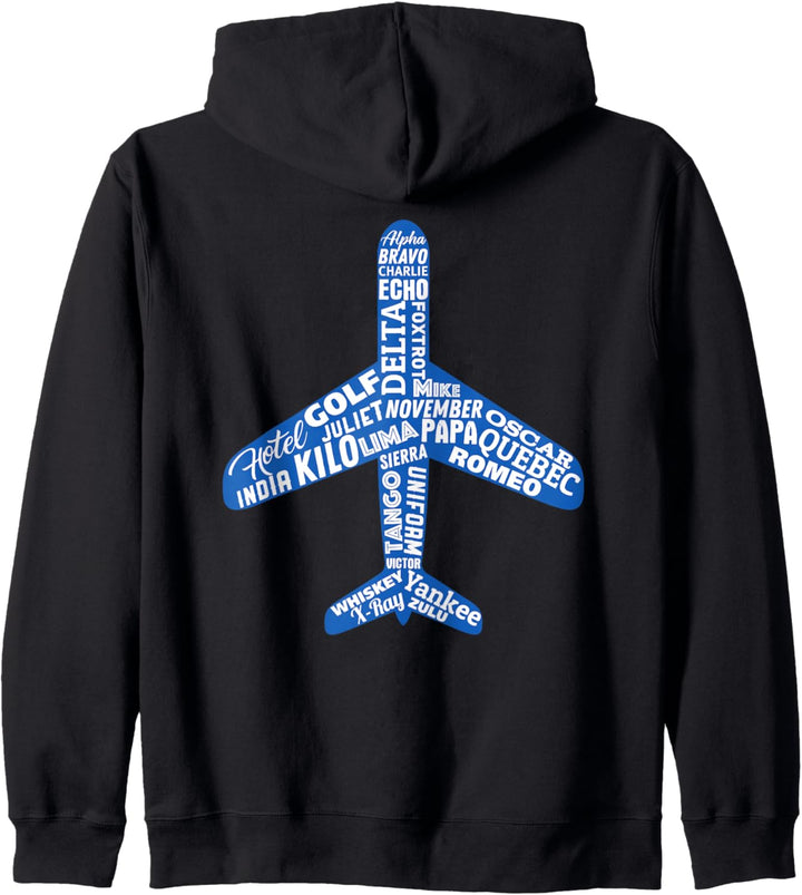 Pilot Luftfahrt Flugzeug Alphabet - Geschenke für Piloten Kapuzenjacke