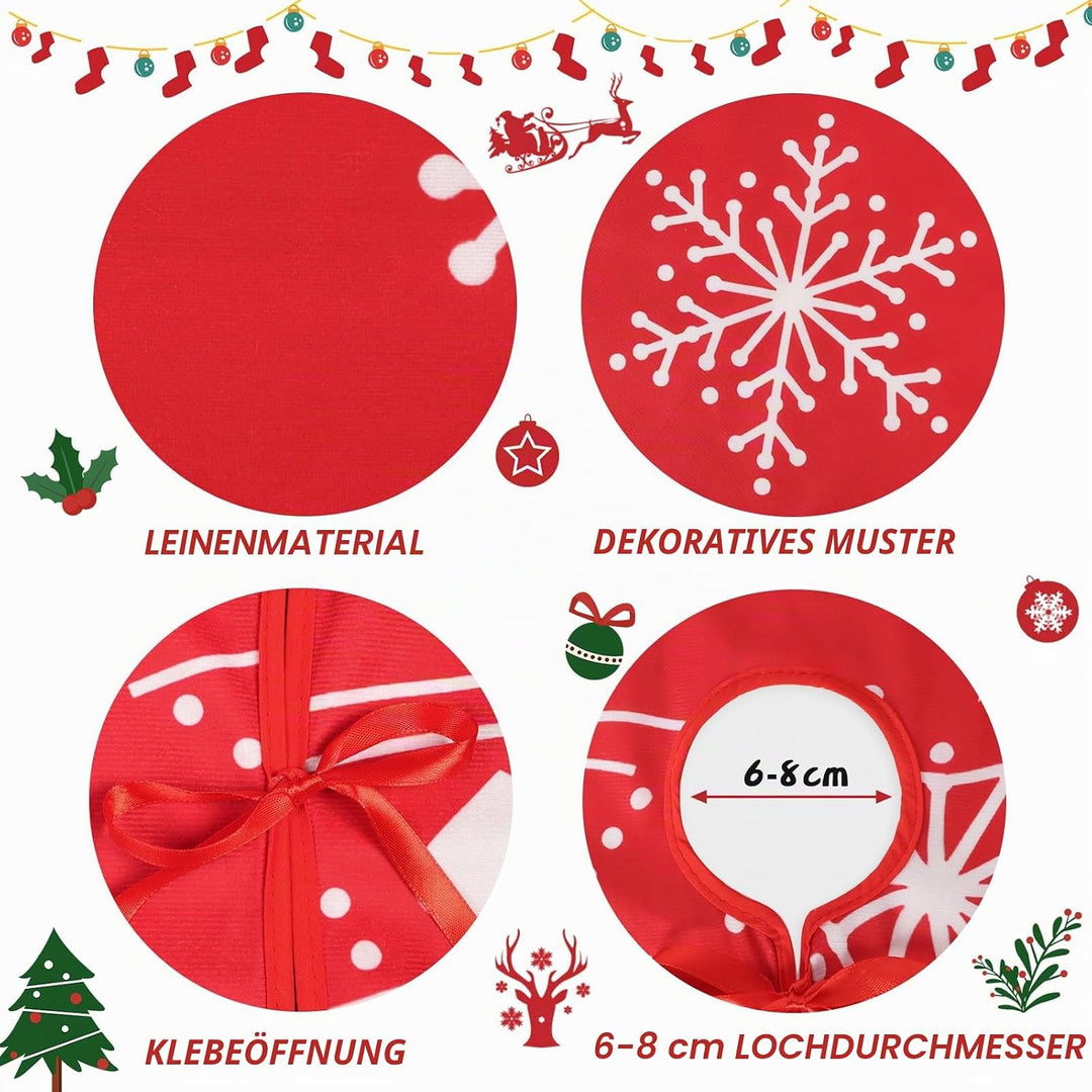 90cm Weihnachtsbaum Decke,Weihnachtsbaumdecke Rund Weihnachtsbaum Rock Christbaumdecke Christmas Tre