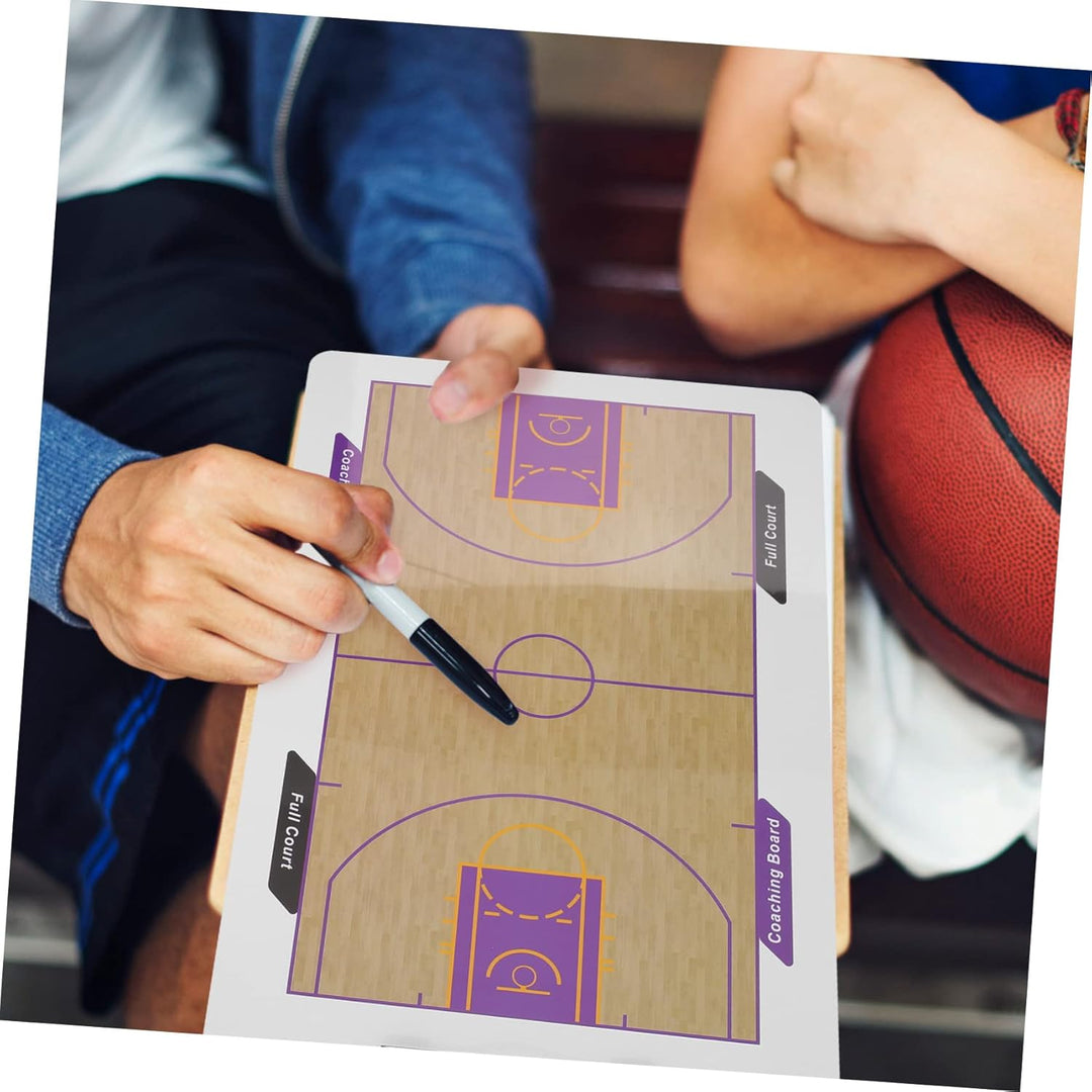Garneck Doppelseitiges Basketball Taktikboard Aus Robustem PVC Basketball Strategie Board Mit Front