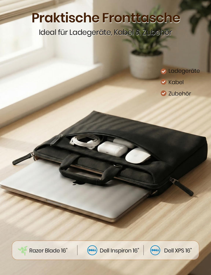 DOMISO Laptop-Hülle AA40 15 - 15,6 Zoll Schwarz, 15 - 15,6 Zoll Schwarz
