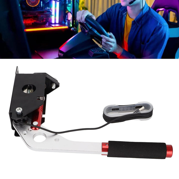 Kudoo USB Handbremse für PC Windows Sim Rennspiele, Verstellbare Höhe Simulation Leistung Handbremse