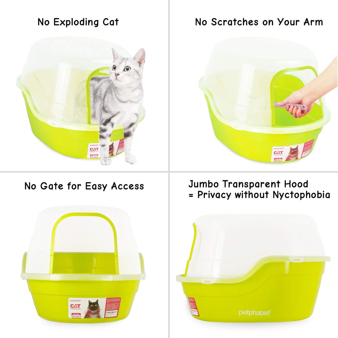 Petphabet grosse Katzentoilette mit Abdeckung, 63x48x43cm katzentoilette XXL Jumbo Hooded katzenklo