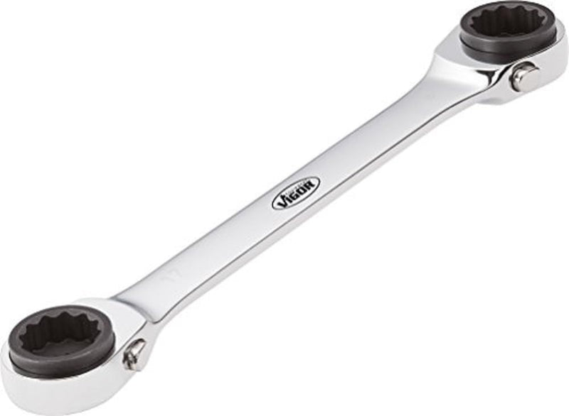 Vigor Doppel-Ratschen-Ringschlüssel, 1 Stück, V2705 Alte Version SW 17, Alte Version SW 17