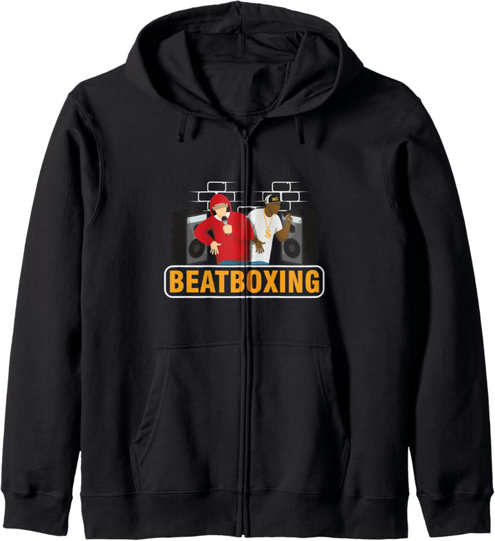 Ghetto Rap Künstler Hiphop Beatboxer Cooler Beatbox Sänger Kapuzenjacke