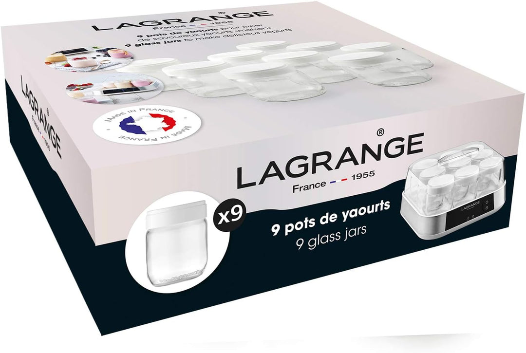 Lagrange 430301 Joghurtbehälter, 0,185 l, 9 Stück 9 Töpfe, 9 Töpfe