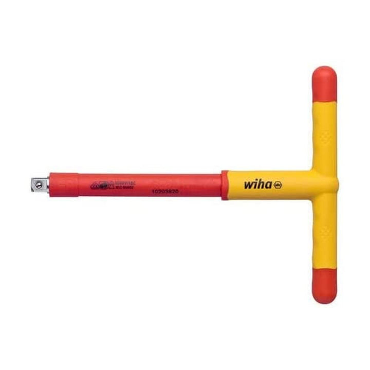 Wiha 43062 Quergriff Adapter isoliert für Steckschlüssel Rot Gelb, 1/2", 1/2"
