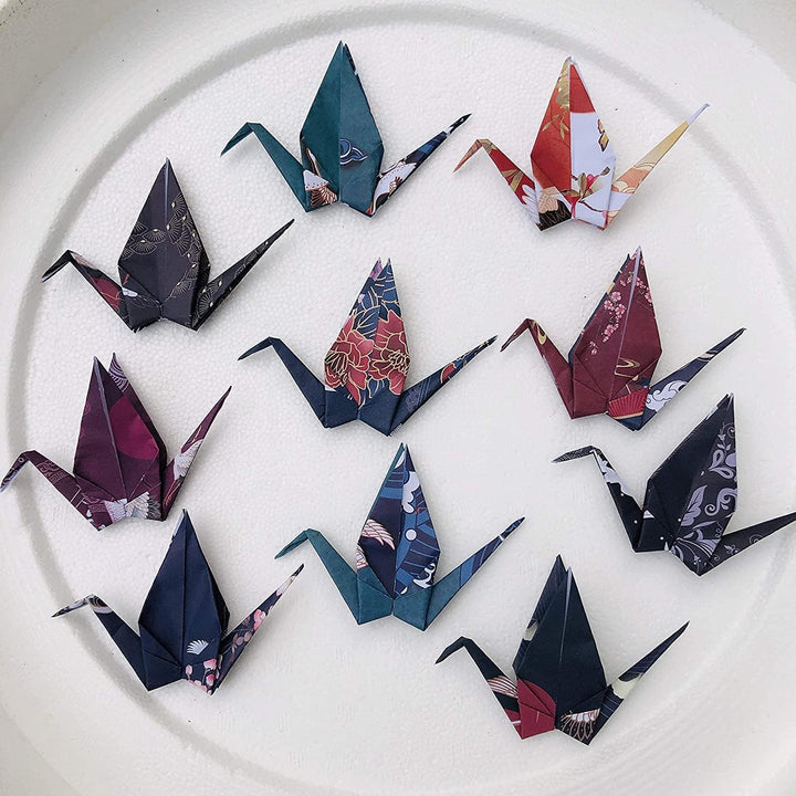 Origami-Papier-Kraniche, gross, 14,2 cm, handgefertigt, für Hochzeit, Party, Geburtstag, Babyparty,