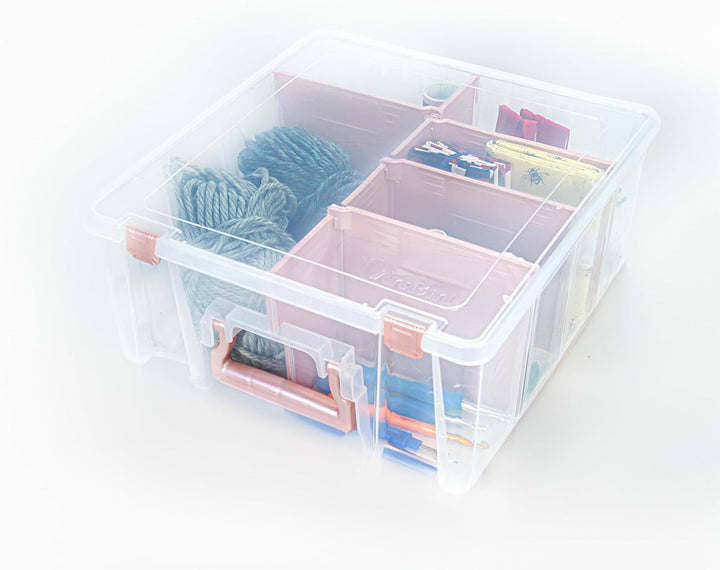 ArtBin 6990RK Super Satchel Double Deep tragbarer Kunst- und Bastelmaterial-Organizer mit Griff, [1]