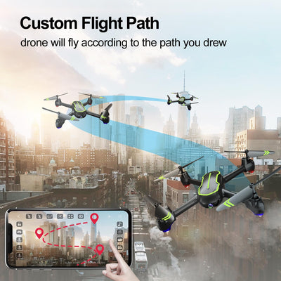 Loolinn | Drohne GPS - Automatisch Rückkehr, Follow Me Funktion, Full HD 1080P Kamera, 32 Min Flugze