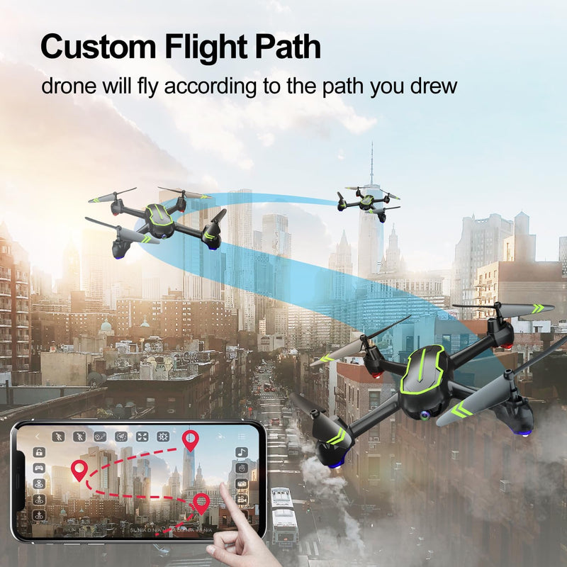 Loolinn | Drohne GPS - Automatisch Rückkehr, Follow Me Funktion, Full HD 1080P Kamera, 32 Min Flugze