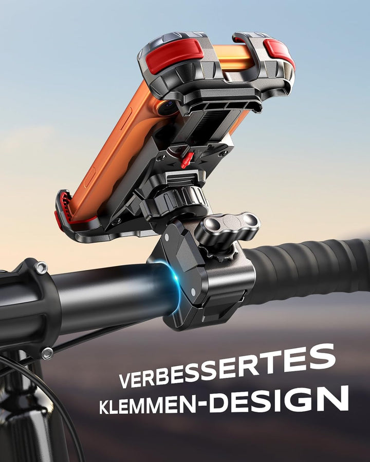 Babacom Handyhalterung Fahrrad Lenker, [1s-Sperre] [Sicherer Schutz] Handyhalterung Motorrad, Anti S