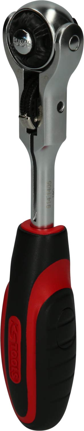 KS Tools 914.1405 1/4" MODIFIX Mini-T-Griff-Schwenkkopf-Knarre, 72 Zahn