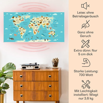 Klarstein Air Art Smart Infrarotheizung, Infrarot Heizung mit IoT/WiFi App-Steuerung, Erkennung Offe