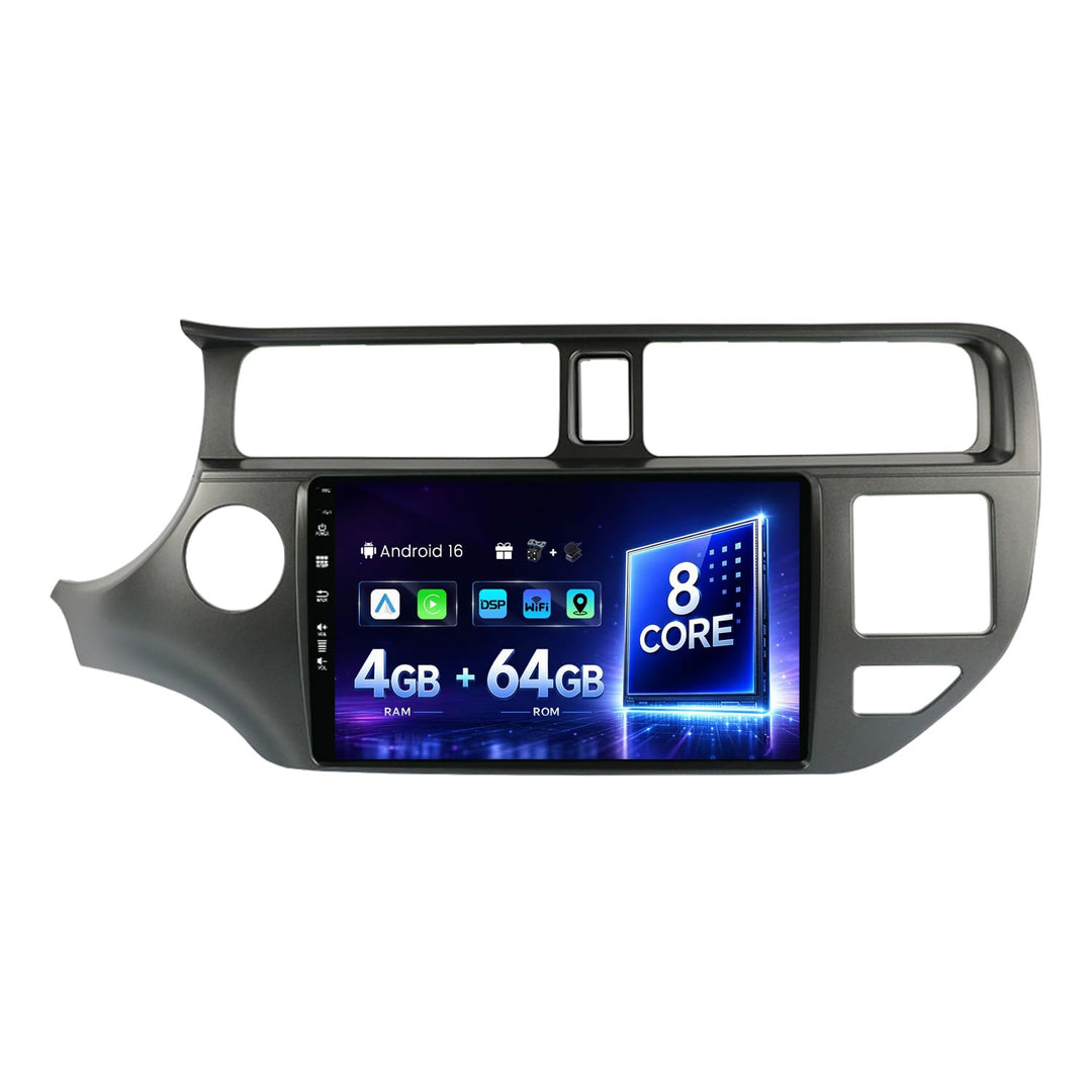 SXAUTO Android 12 IPS Autoradio Passt für Kia K3 Rio (2011-2015) - Eingebaut Carplay/Android Auto/DS