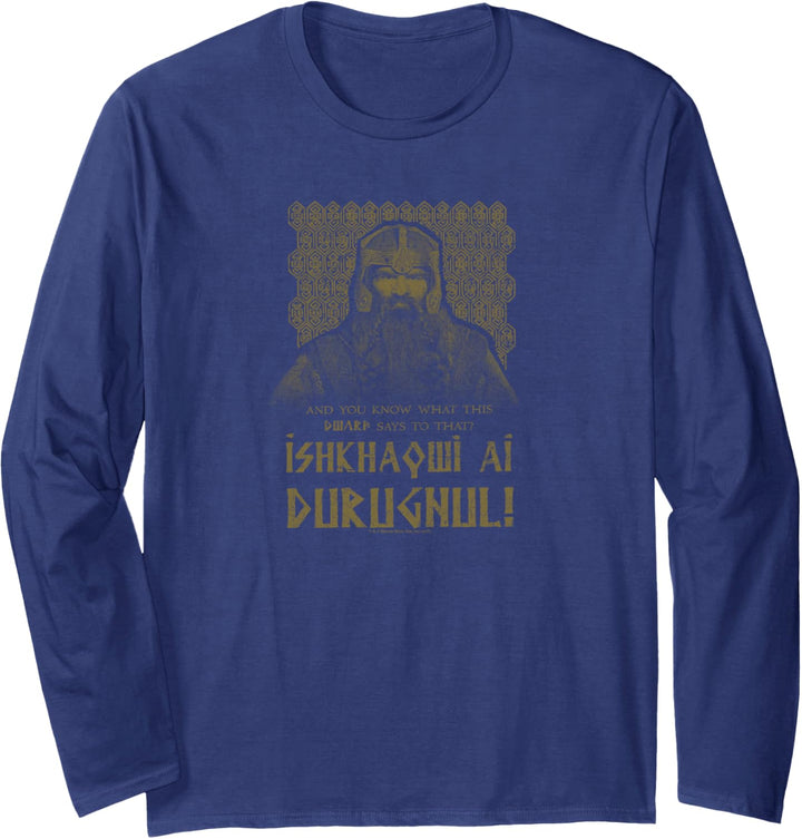 The Lord of the Rings Gimli Ishkhaqwi Durugnul Langarmshirt