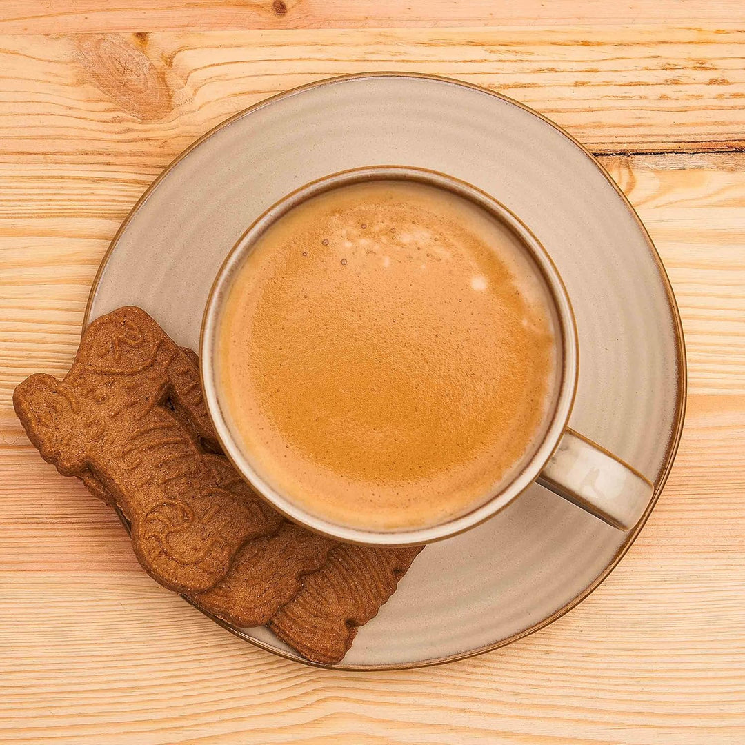 MÄSER Serie Nottingham, Vintage Kaffeetassen Set für 4 Personen, Untertassen mit unregelmässigen Run