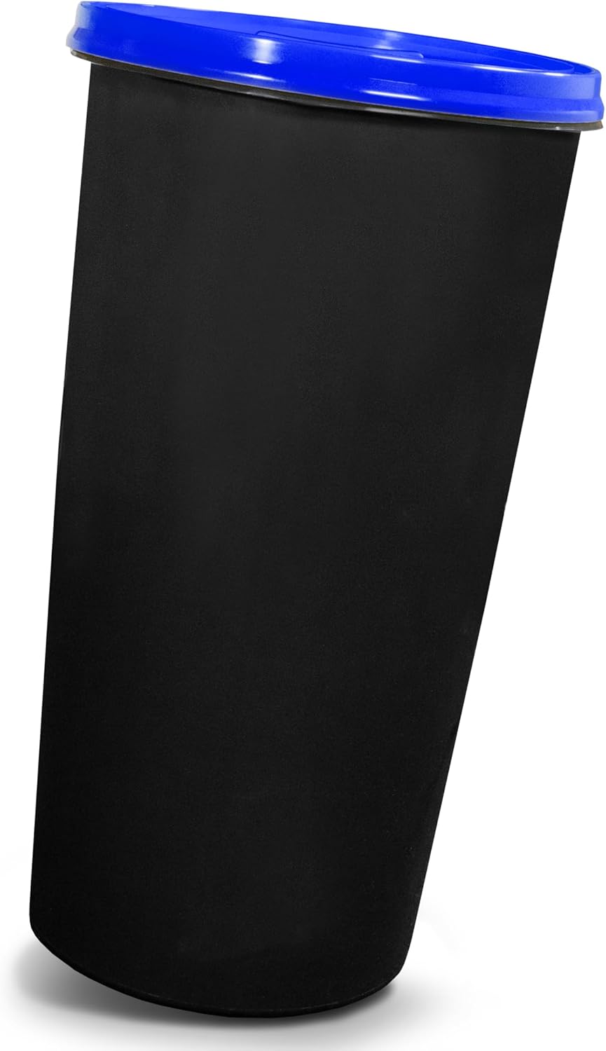Will-Jeder Mülleimer 60l mit geruchsdichtem Deckel (Blau), Gelber Sack Ständer, Made in Germany, Mül