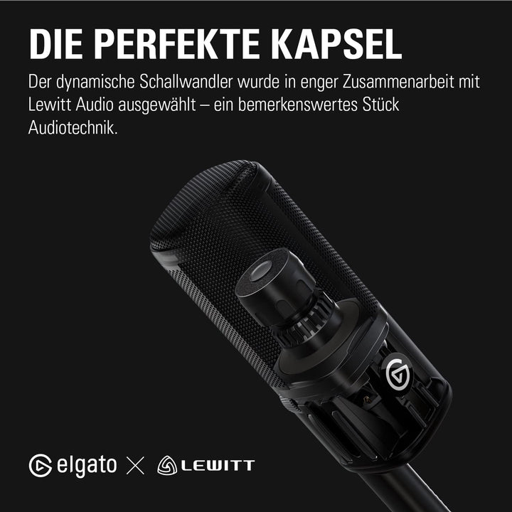 Elgato Wave DX – Dynamisches XLR-Mikro, nierenförmige Richtcharakteristik, unterdrückt Hintergrundge